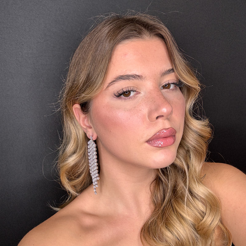 Palestro Milano Orecchini Cascata di Cristalli Pendenti