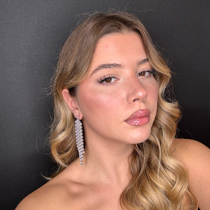 Palestro Milano Orecchini Cascata di Cristalli Pendenti