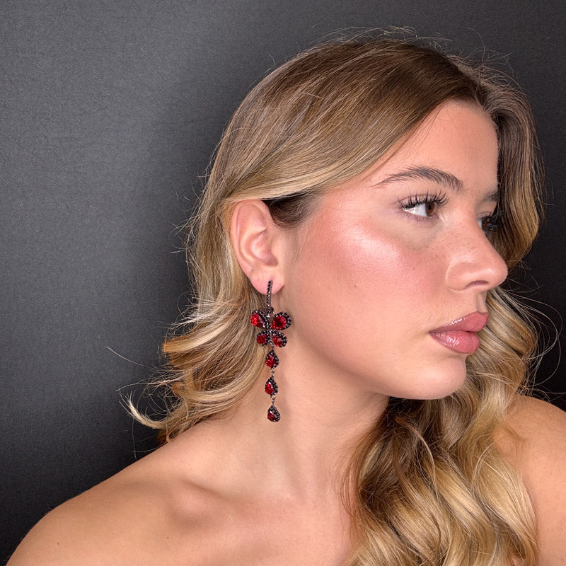 Palestro Milano Orecchini Farfalla di Rubino