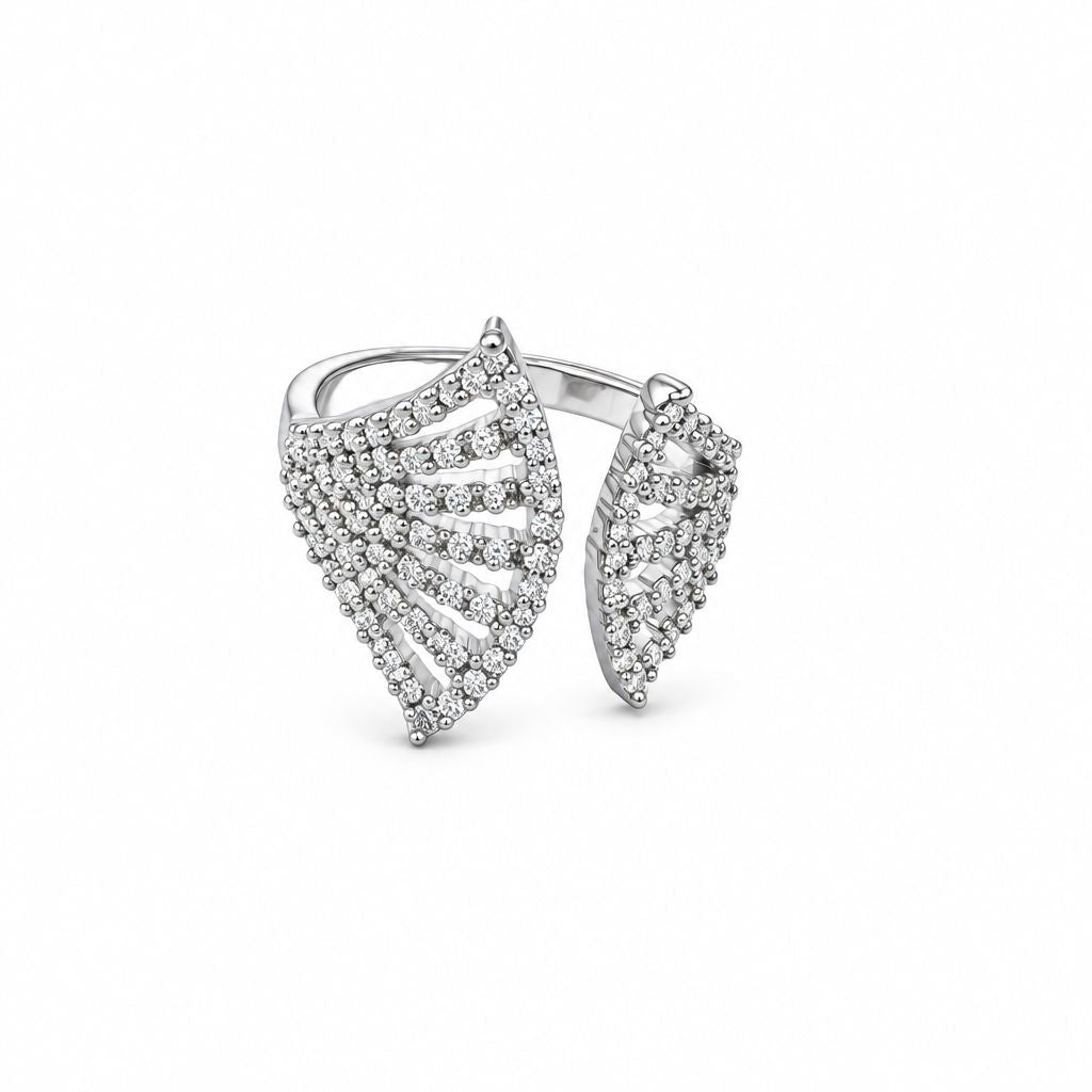 Anello Raggi di Pavè