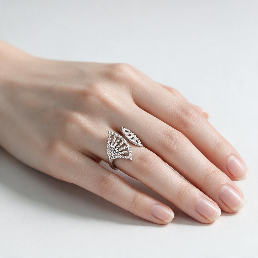 Anello Raggi di Pavè
