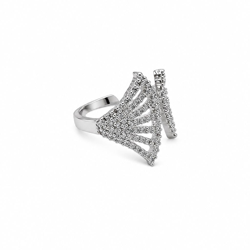 Anello Raggi di Pavè