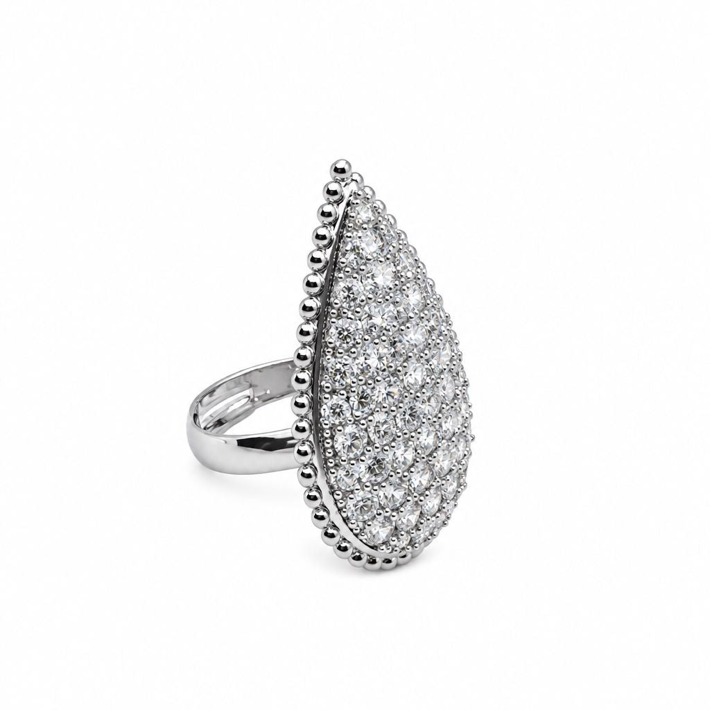 Anello Goccia di Pavè