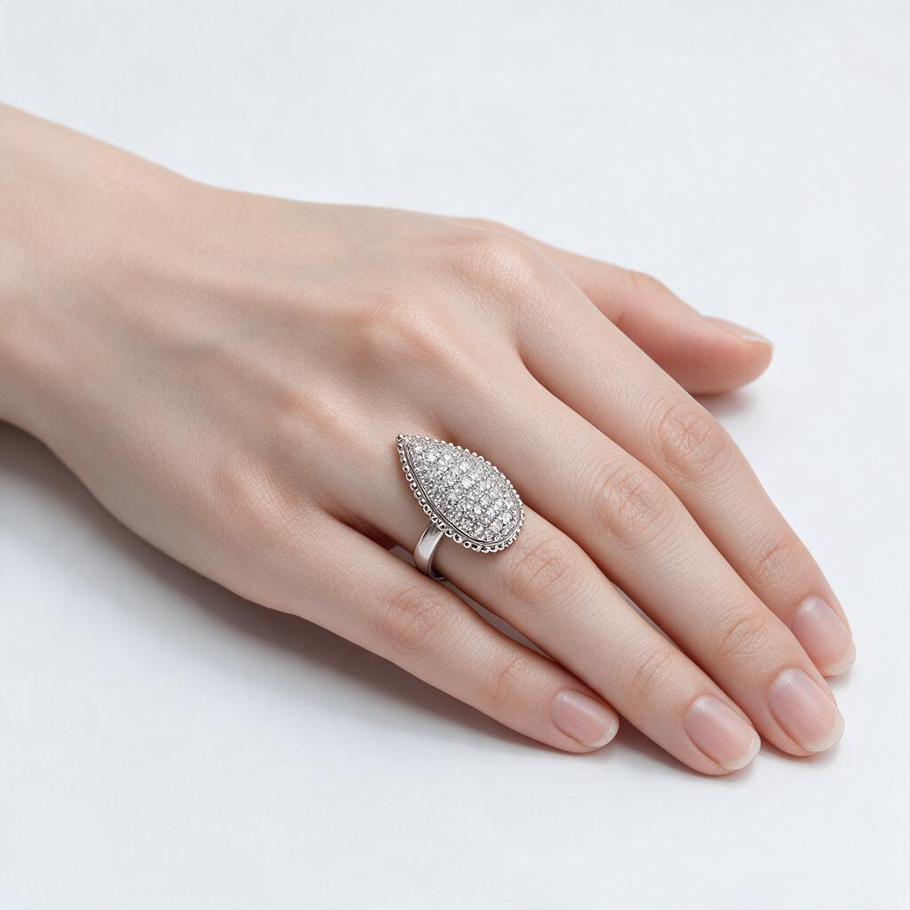 Anello Goccia di Pavè