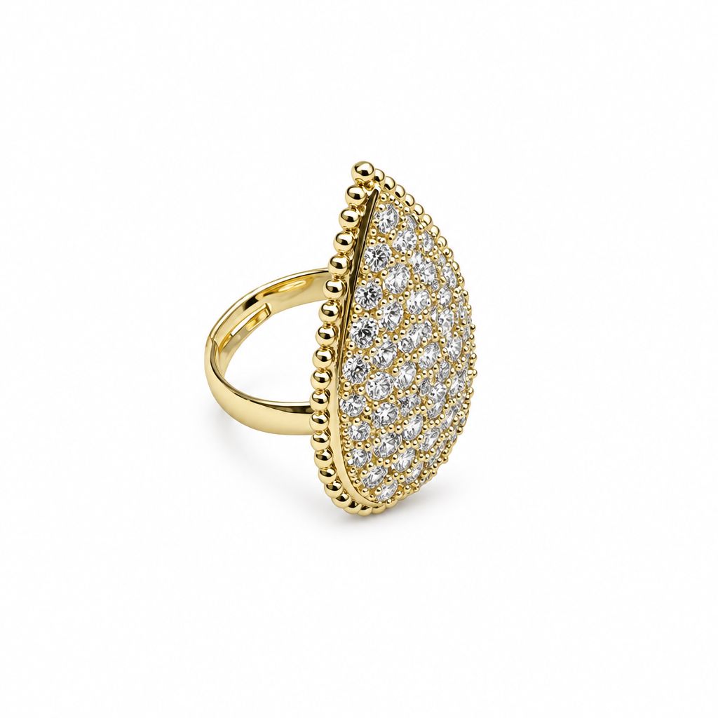 Anello Goccia di Pavè