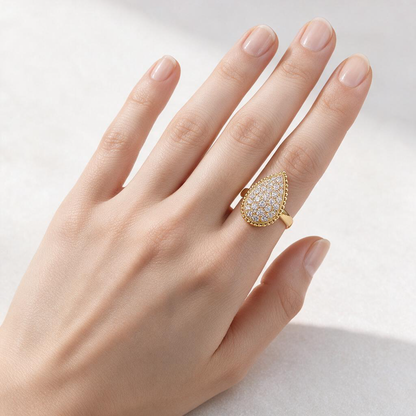 Anello Goccia di Pavè