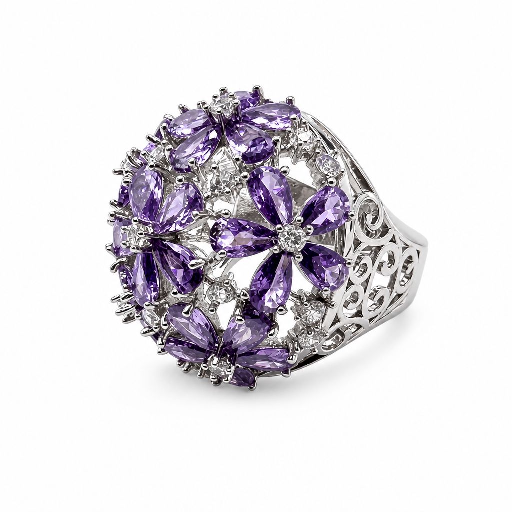 Anello Tondo Fiorito