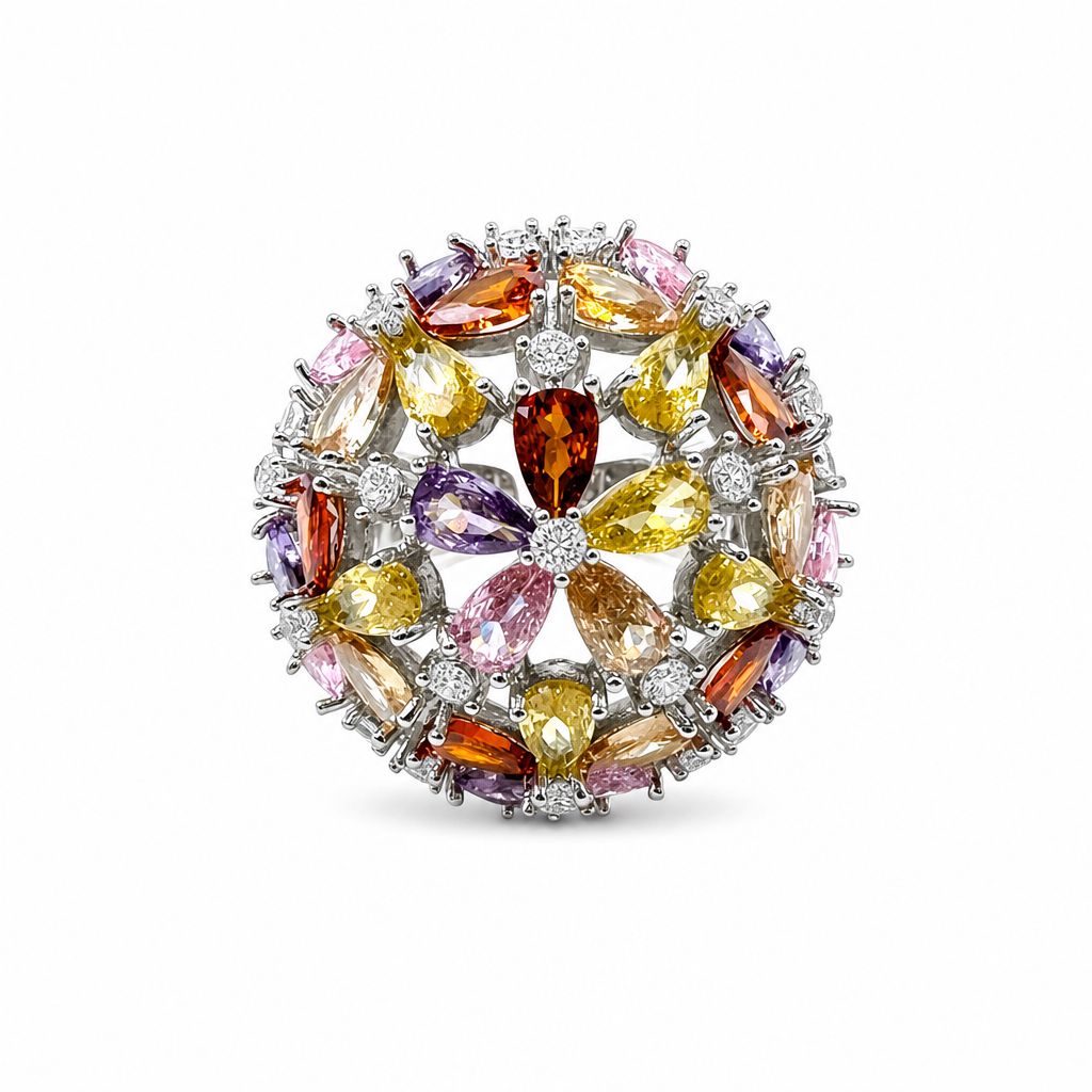 Anello Tondo Fiorito