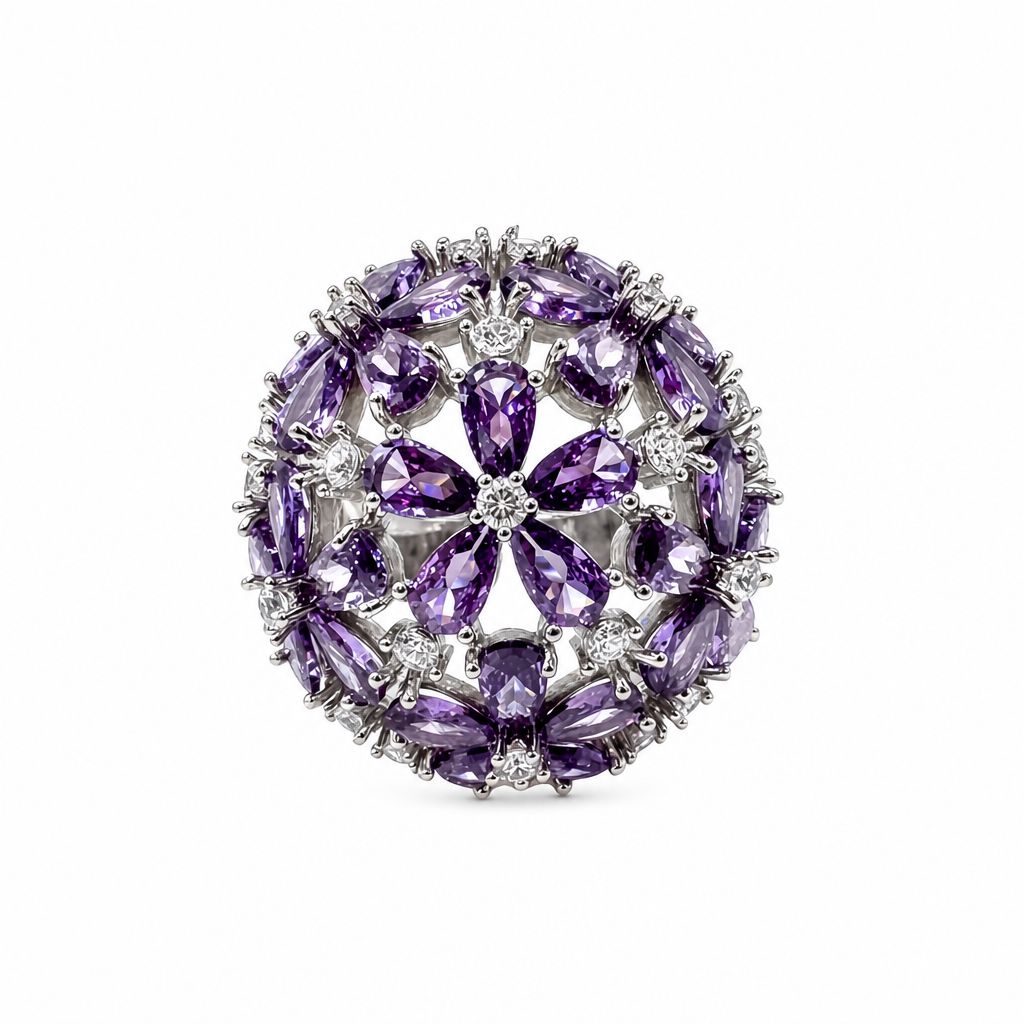 Anello Tondo Fiorito
