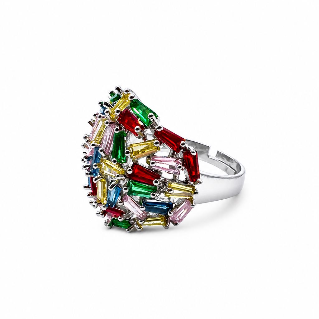 Anello di Cristalli Multicolor