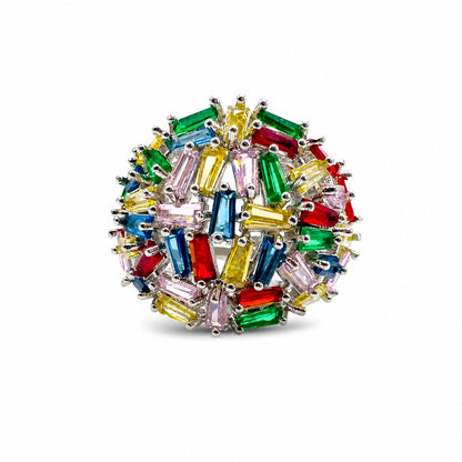 Anello di Cristalli Multicolor