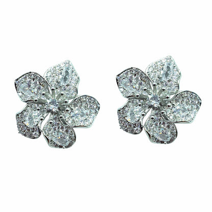 Palestro Milano Orecchini Silver Anemone di Pavè
