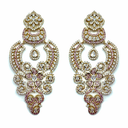 Palestro Milano Orecchini Gold Pink Armonia di Pavè