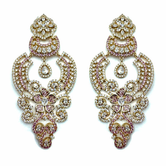 Palestro Milano Orecchini Gold Pink Armonia di Pavè