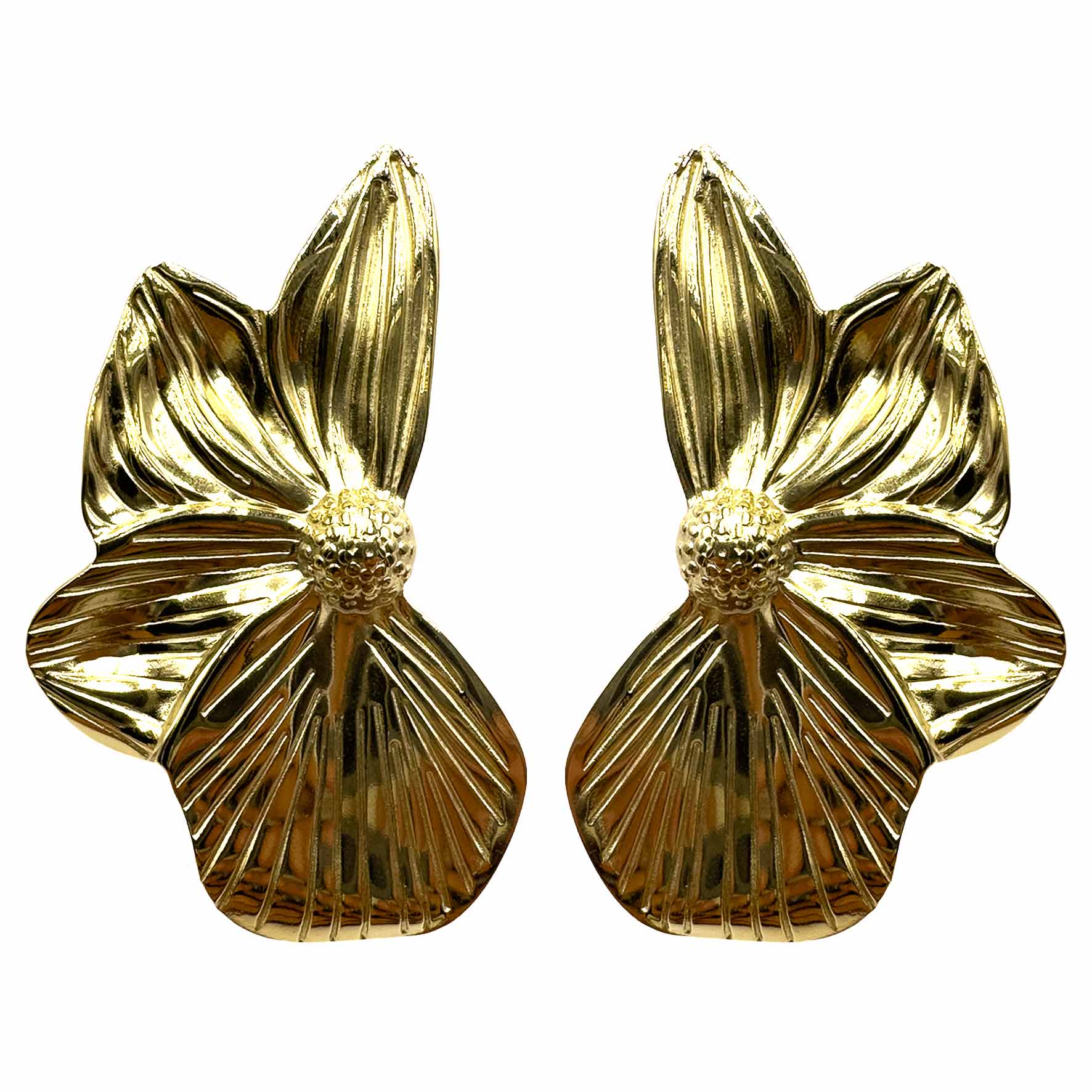 Big Flower Gold Plated