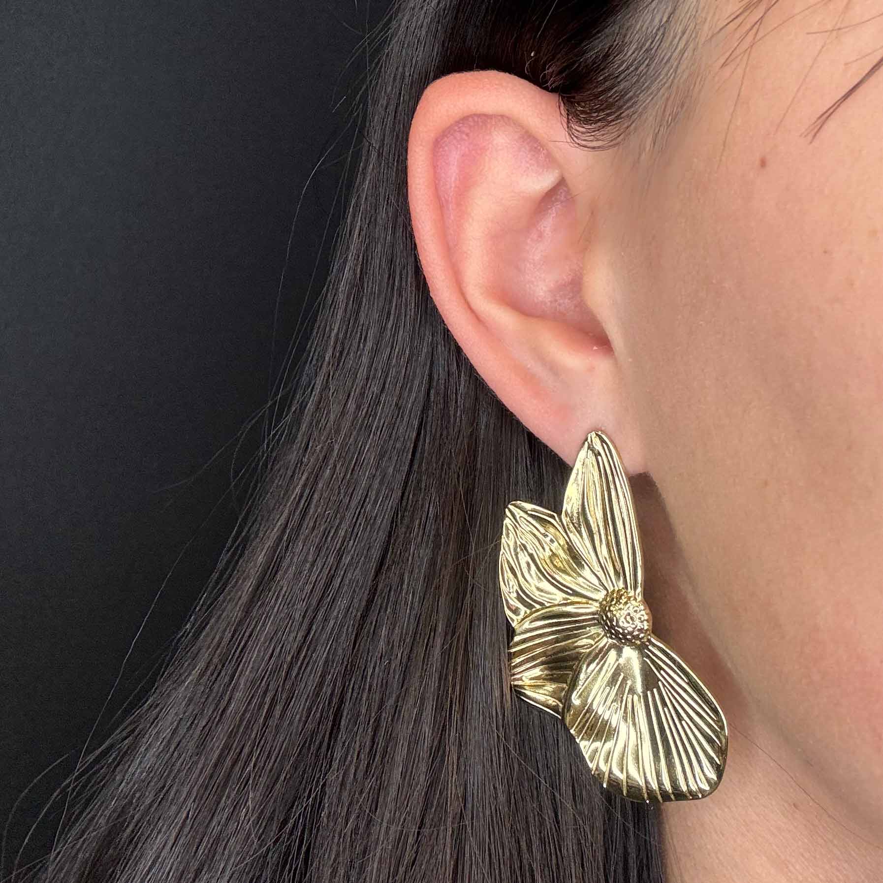 Big Flower Gold Plated