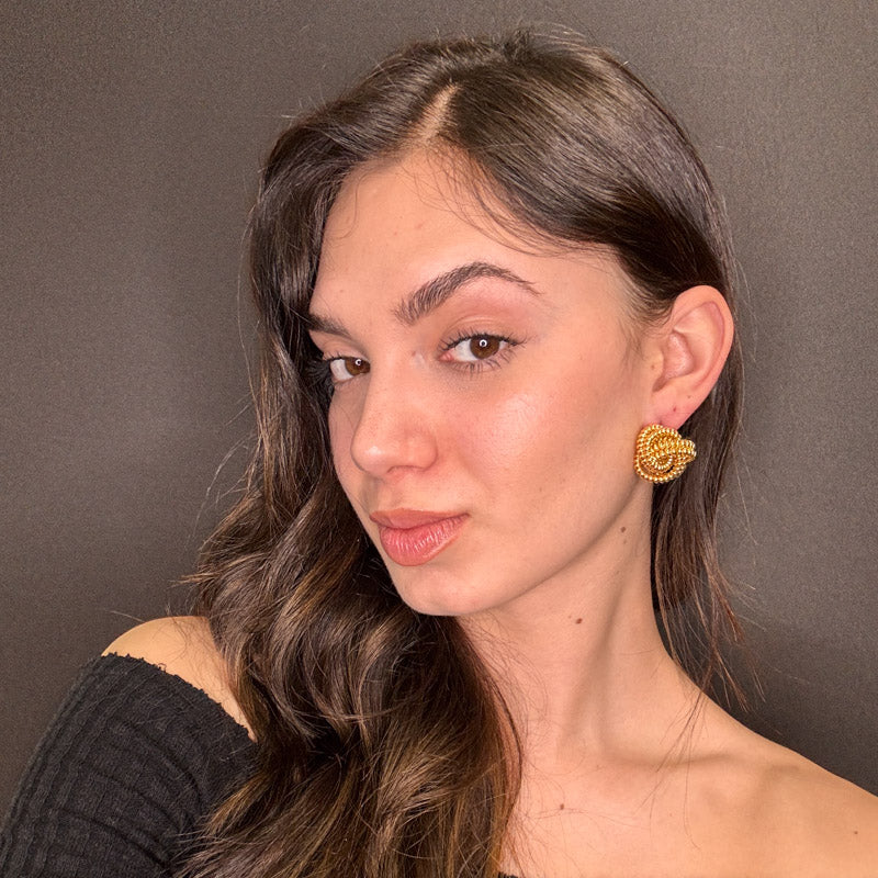 Palestro Milano Orecchini Big Nodo Gold