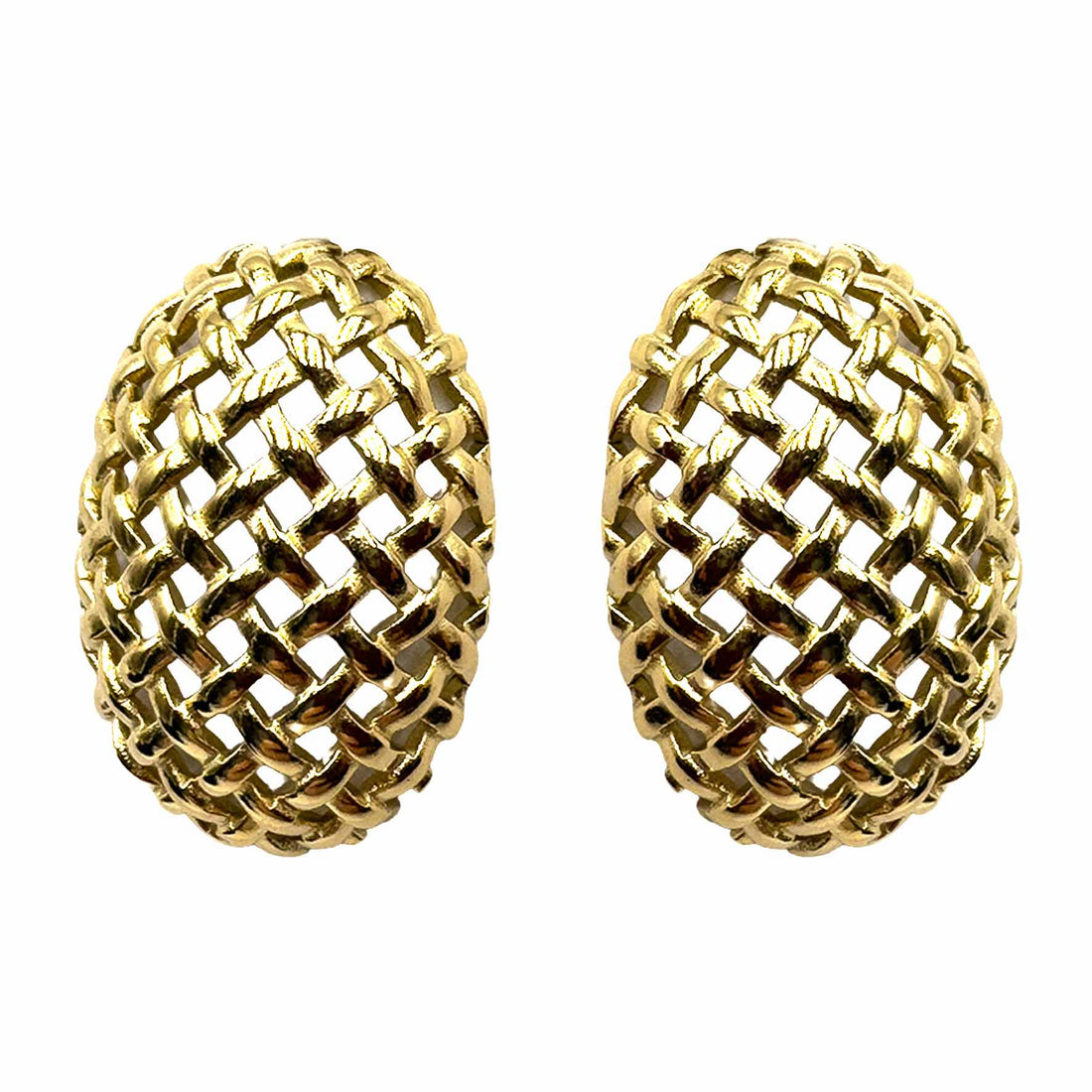 Palestro Milano Orecchini Bottone Gold a Cesto