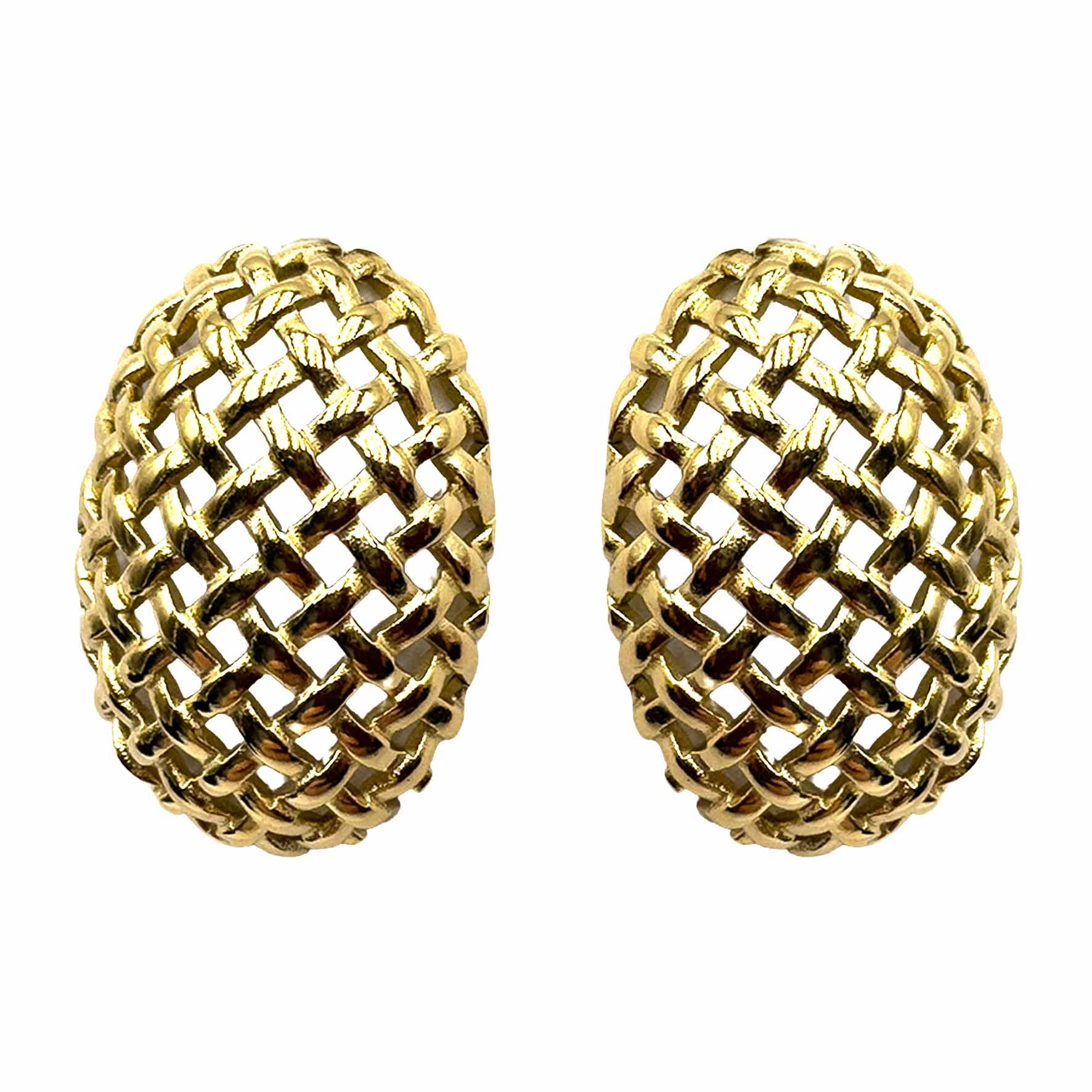 Palestro Milano Orecchini Bottone Gold a Cesto
