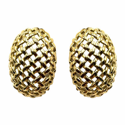 Palestro Milano Orecchini Bottone Gold a Cesto