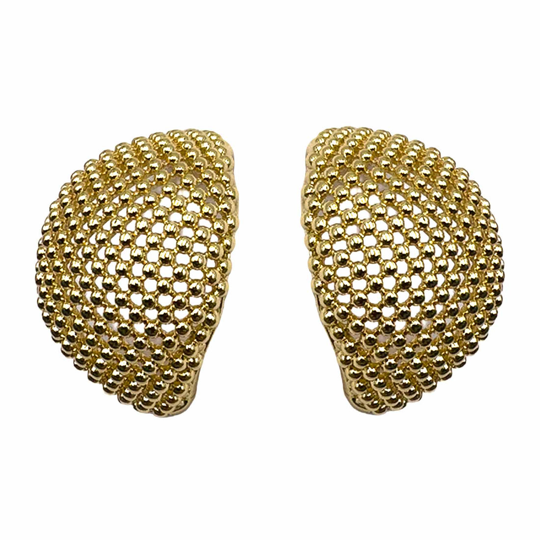 Palestro Milano Orecchini Bottone a Retina Gold