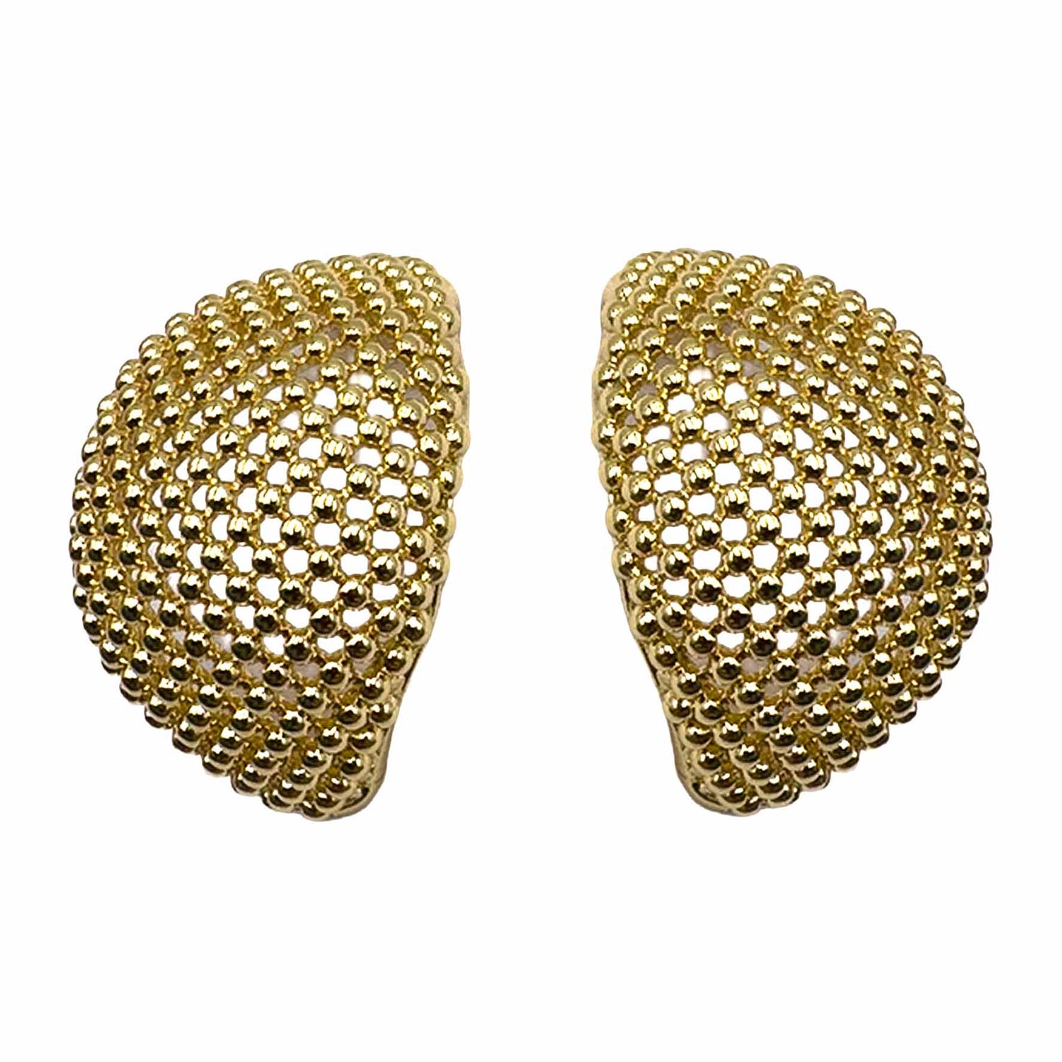 Palestro Milano Orecchini Bottone a Retina Gold