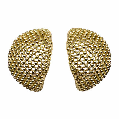 Palestro Milano Orecchini Bottone a Retina Gold