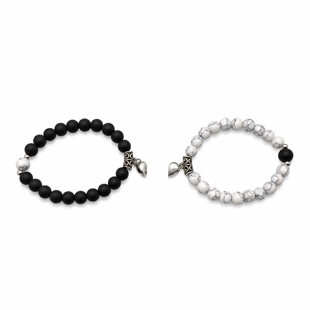 Bracciale di Coppia Mezzo Cuore - Set