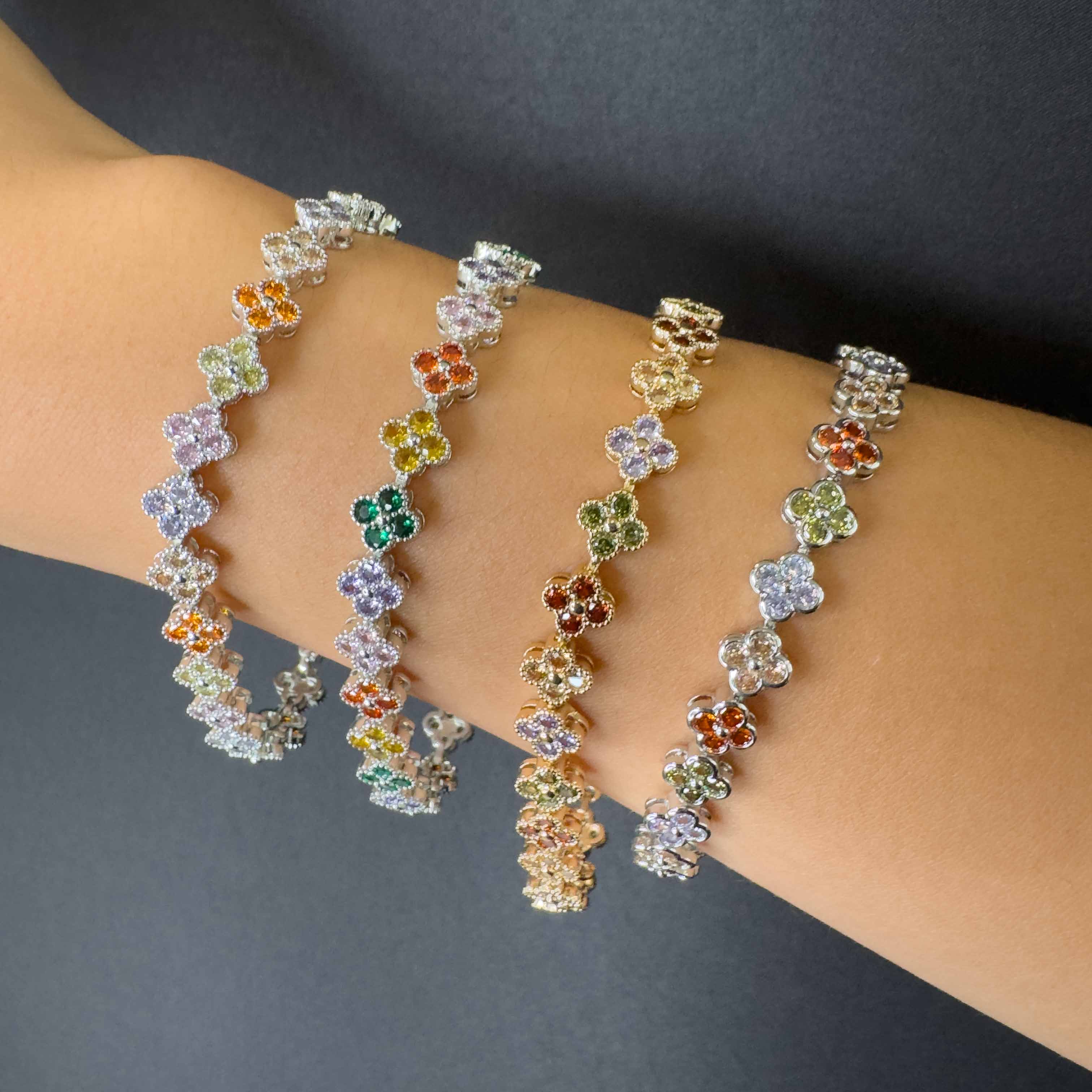Bracciale Quadrifogli di Gemme