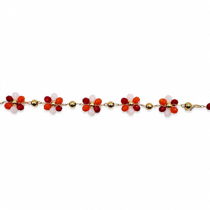 Bracciale di Mini Fiorellini Rossi