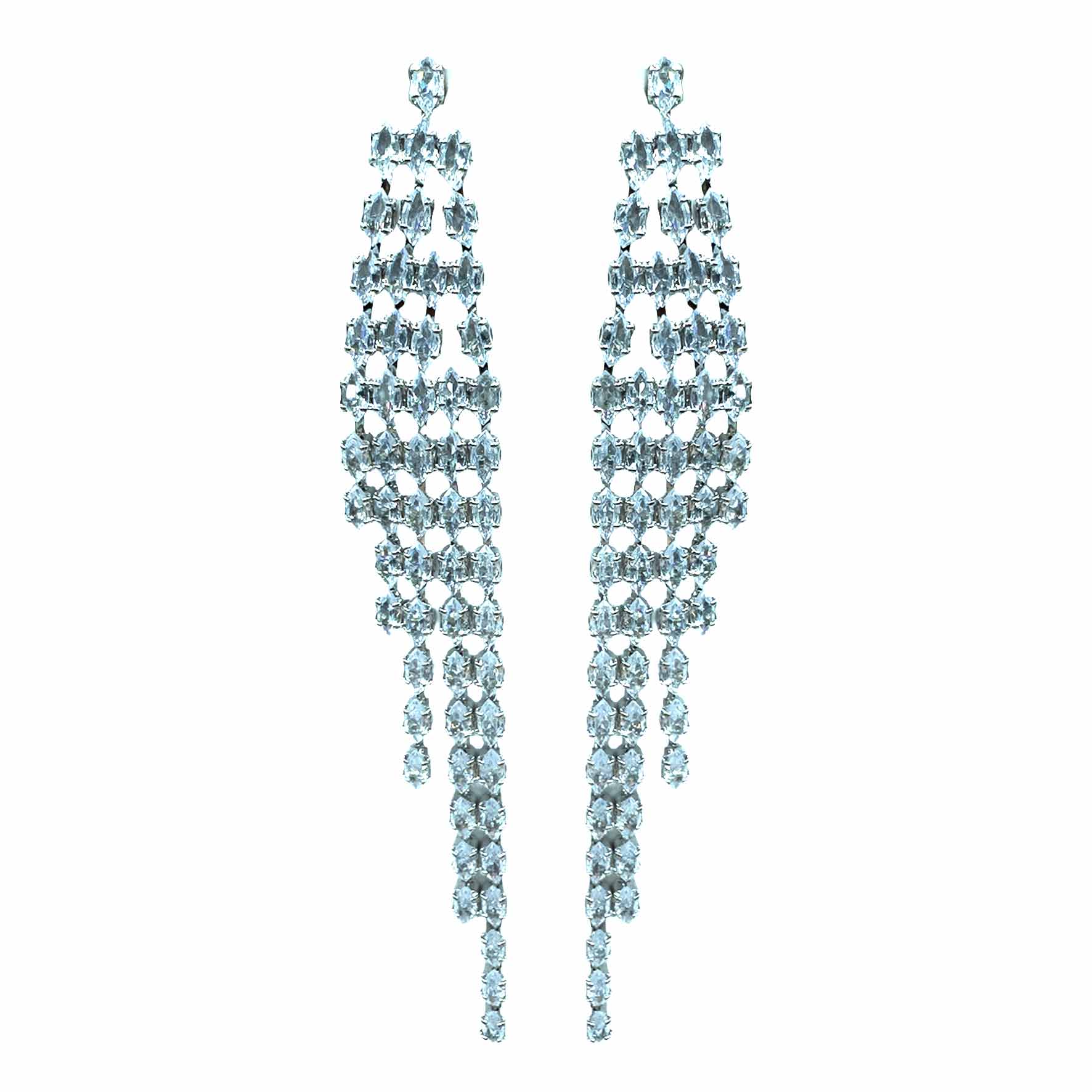 Palestro Milano Orecchini Silver Cascata Irregolare