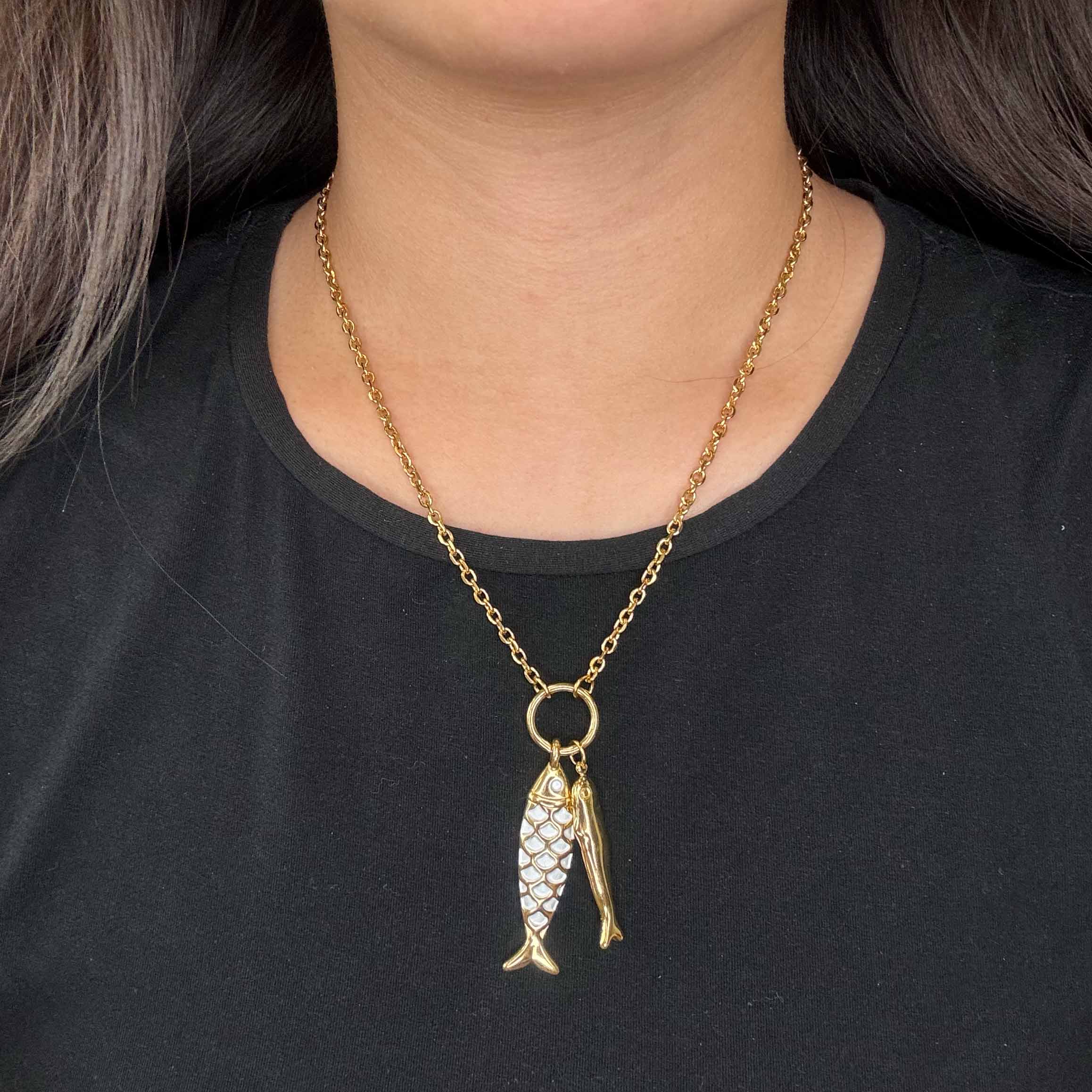 Collana Doppio Pesce Gold