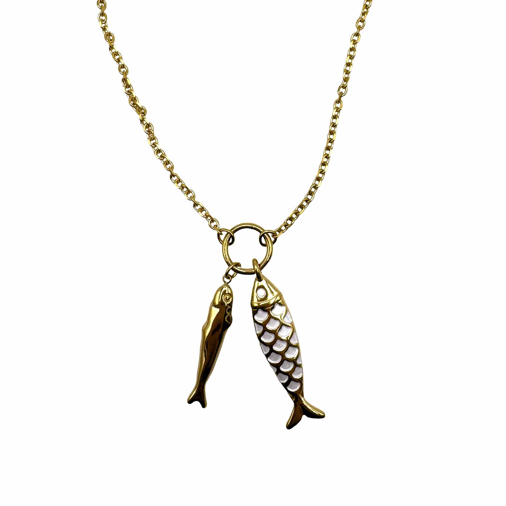 Collana Doppio Pesce Gold