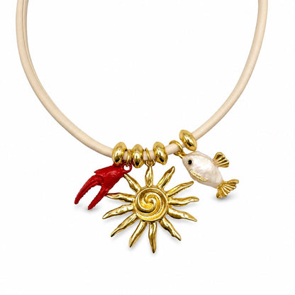 Collana Granchio, Sole &amp; Pesce