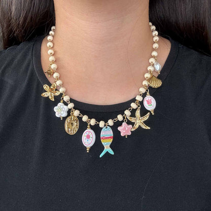 Collana Pesciolino &amp; Perline