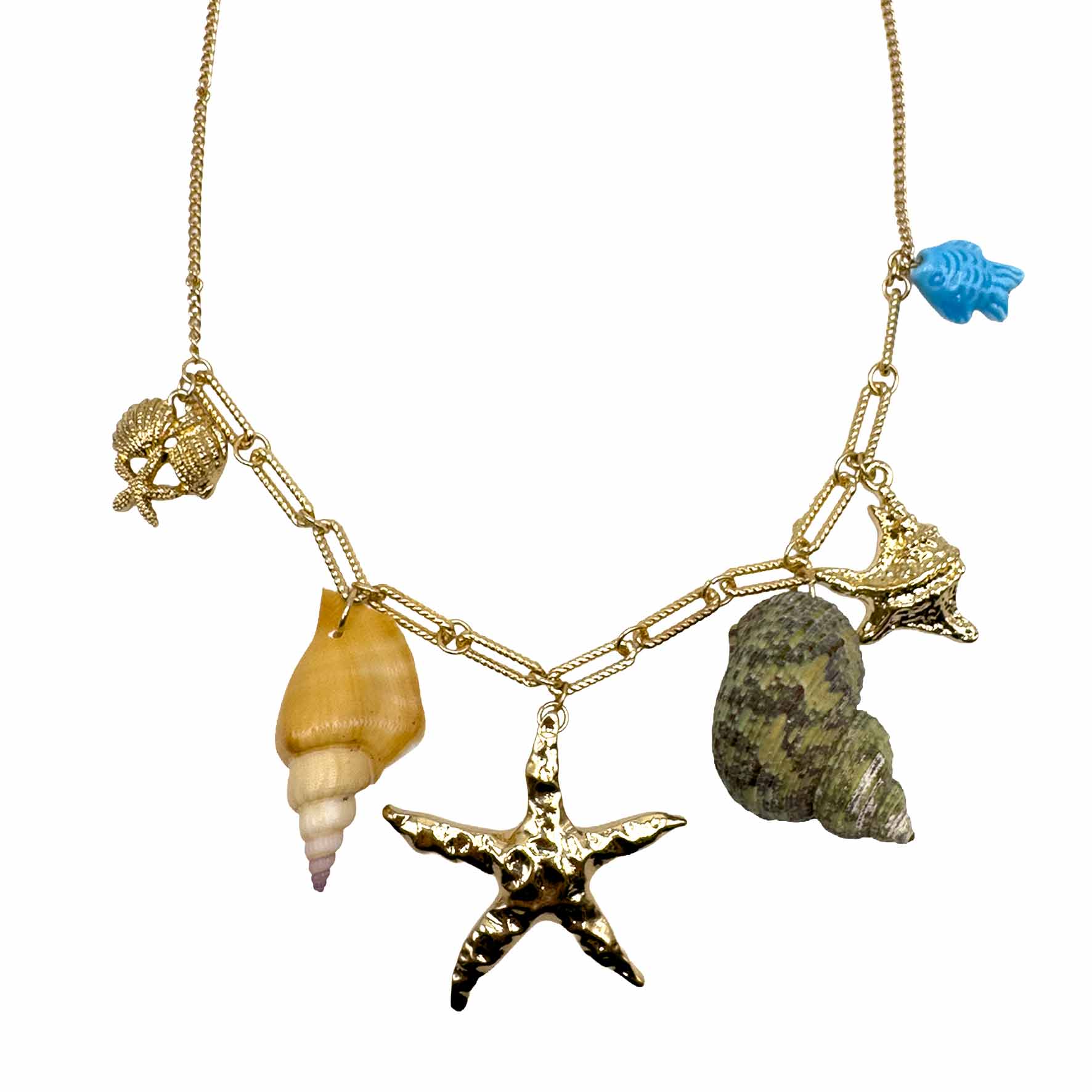 Collana con Charms Mare &amp; Pesciolino