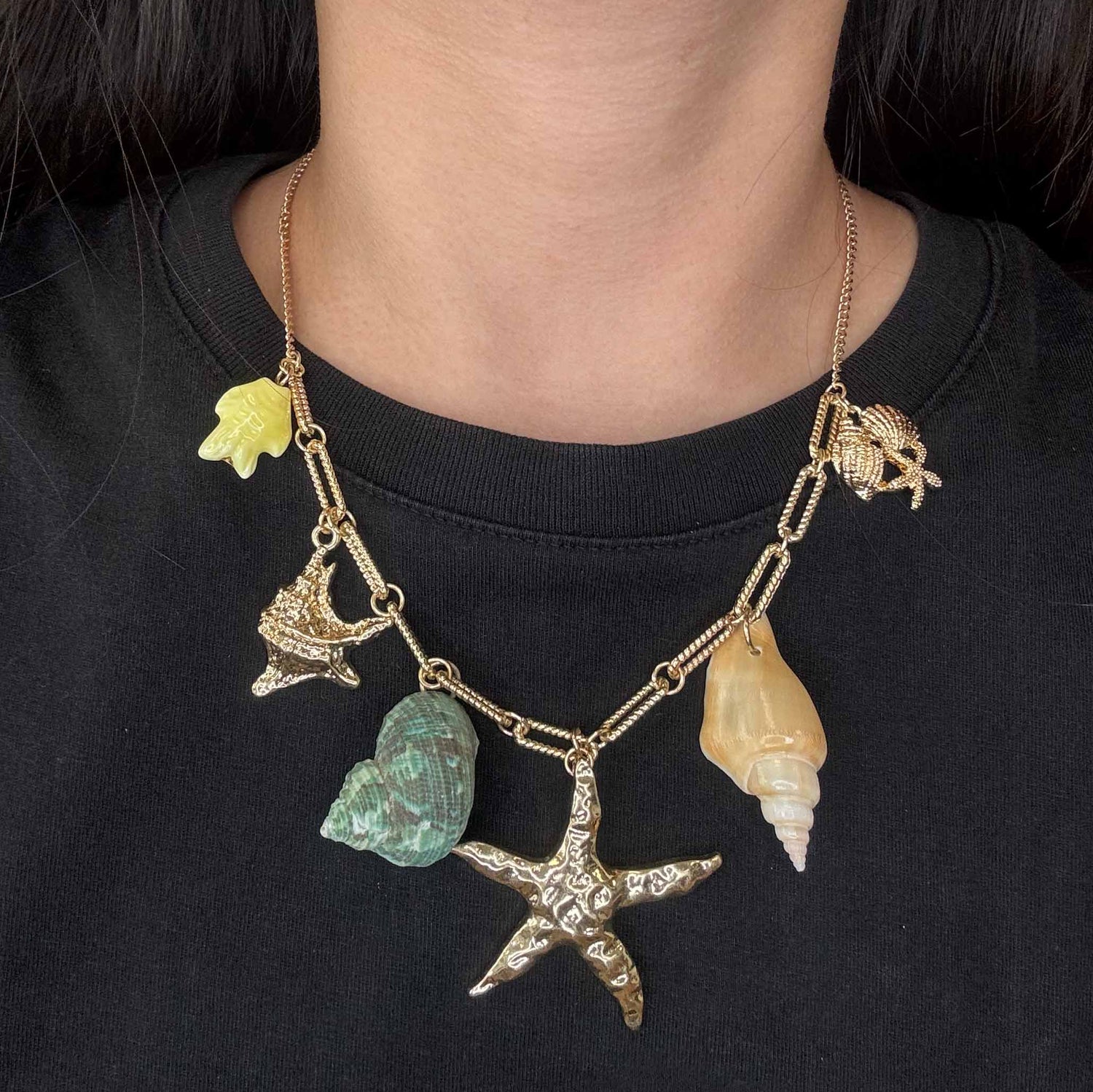 Collana con Charms Mare &amp; Pesciolino