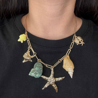 Collana con Charms Mare &amp; Pesciolino
