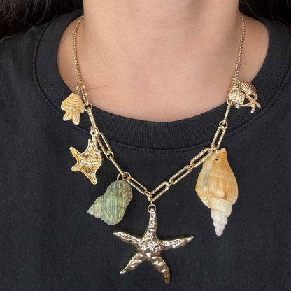 Collana con Charms Mare &amp; Pesciolino