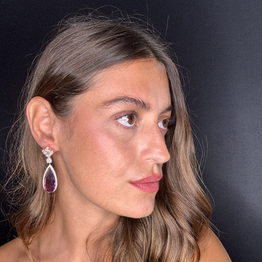 Cristalli con goccia sfumata lillac