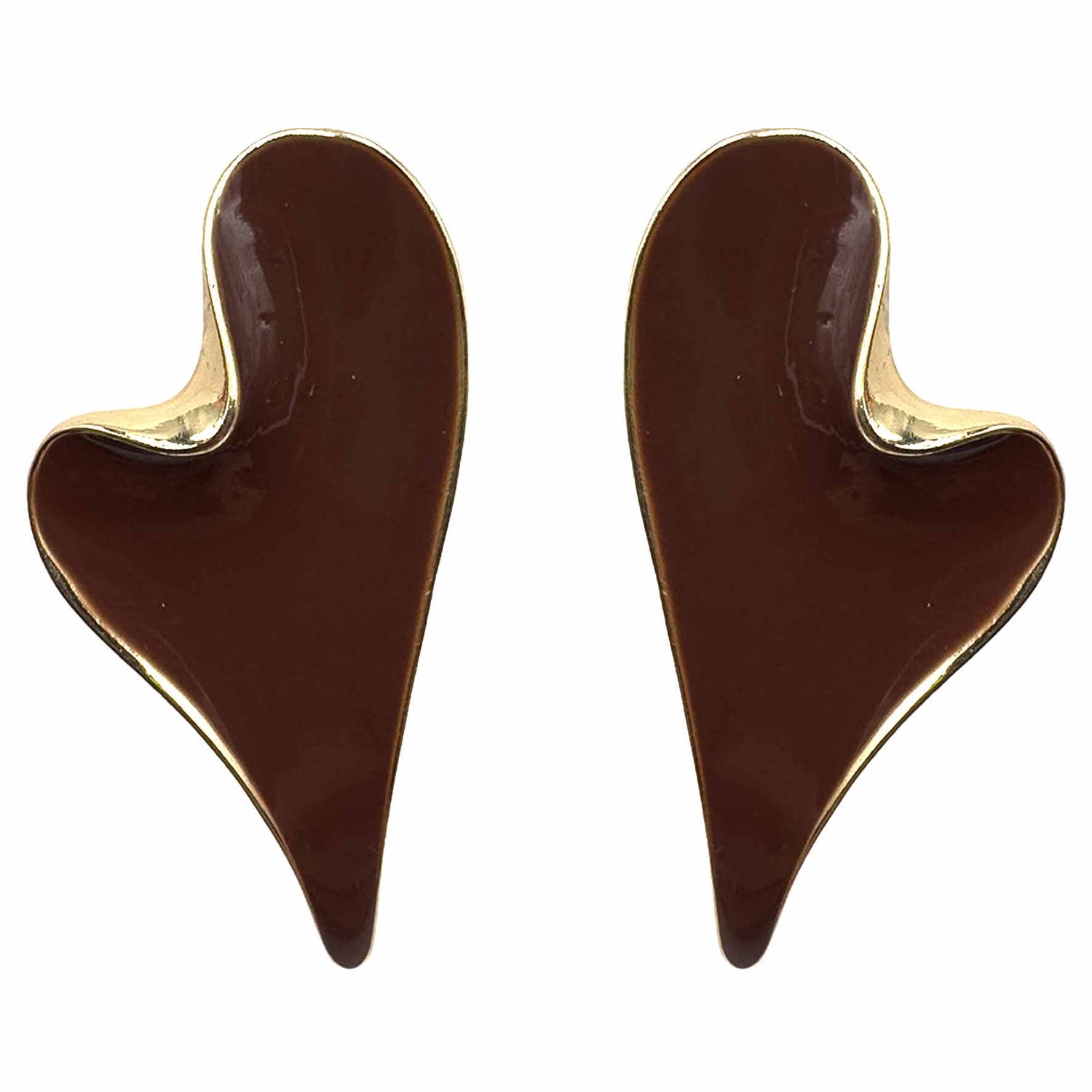 Palestro Milano Orecchini Cioccolato Cuore Pendente