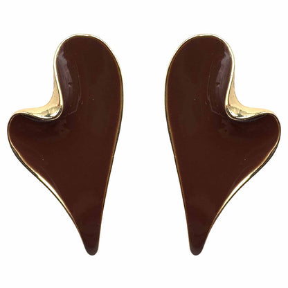 Palestro Milano Orecchini Cioccolato Cuore Pendente