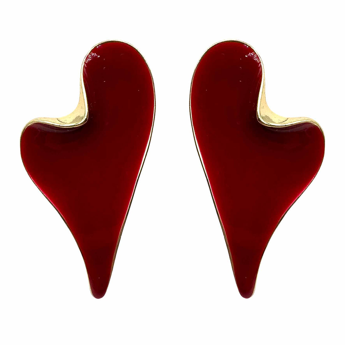 Palestro Milano Orecchini Rosso Cuore Pendente