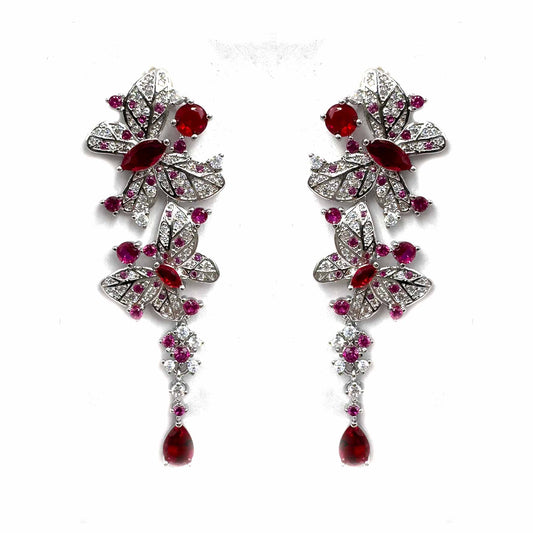 Doppie Farfalle di pavè rosso