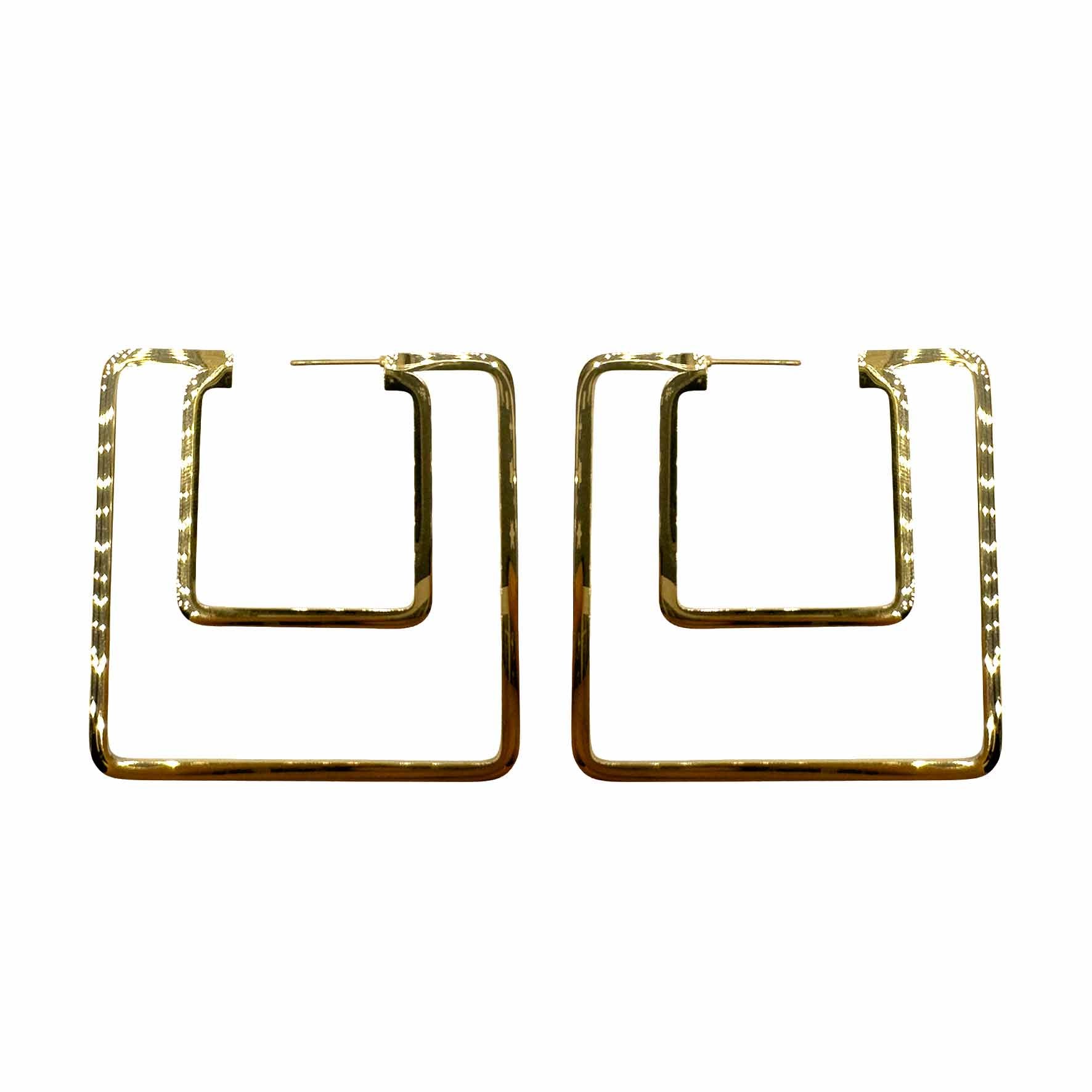 Doppio Quadrato Gold Plated