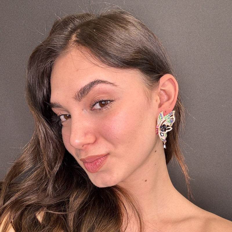 Palestro Milano Orecchini Farfalla Magica di Pavè