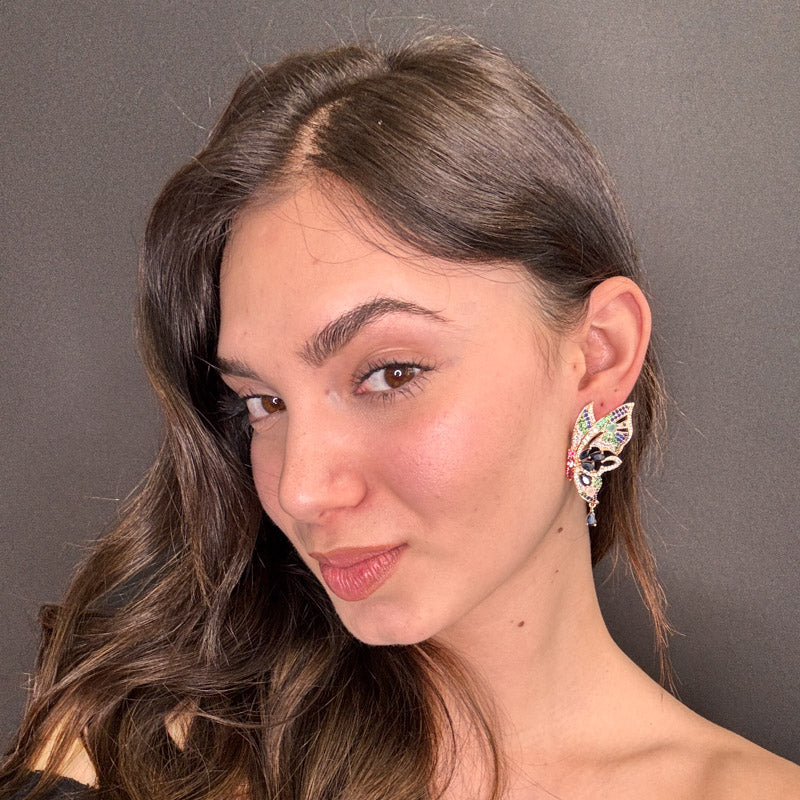 Palestro Milano Orecchini Farfalla Magica di Pavè