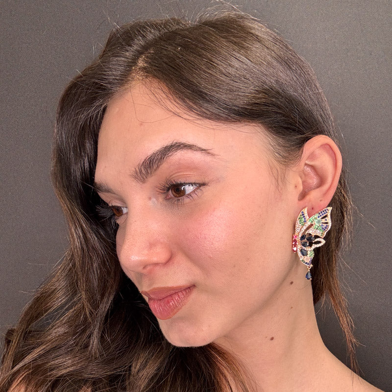 Palestro Milano Orecchini Farfalla Magica di Pavè