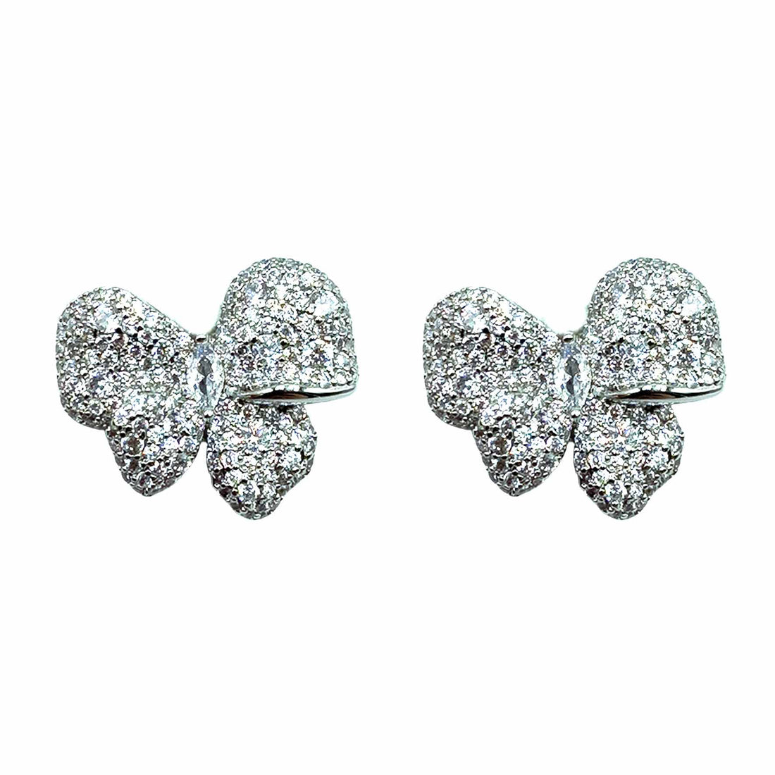 Palestro Milano Orecchini Total Silver Fiocchettini di Pavè