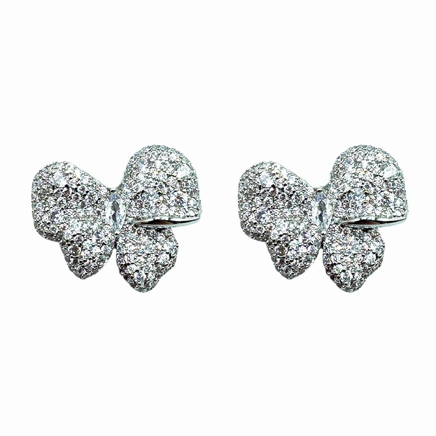 Palestro Milano Orecchini Total Silver Fiocchettini di Pavè